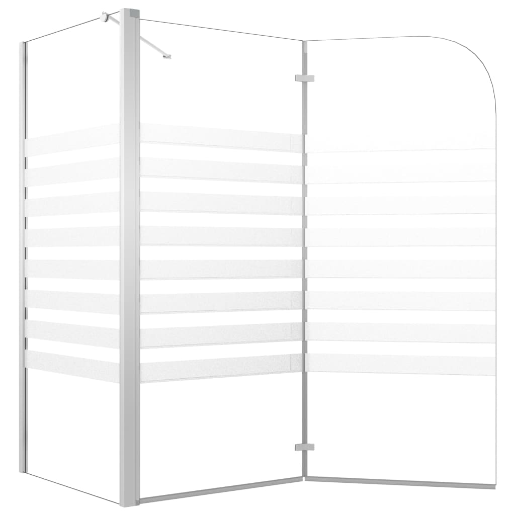 vidaXL Bath Enclosure 47.2"x26.8"x51.2" Tempered Glass Stripe