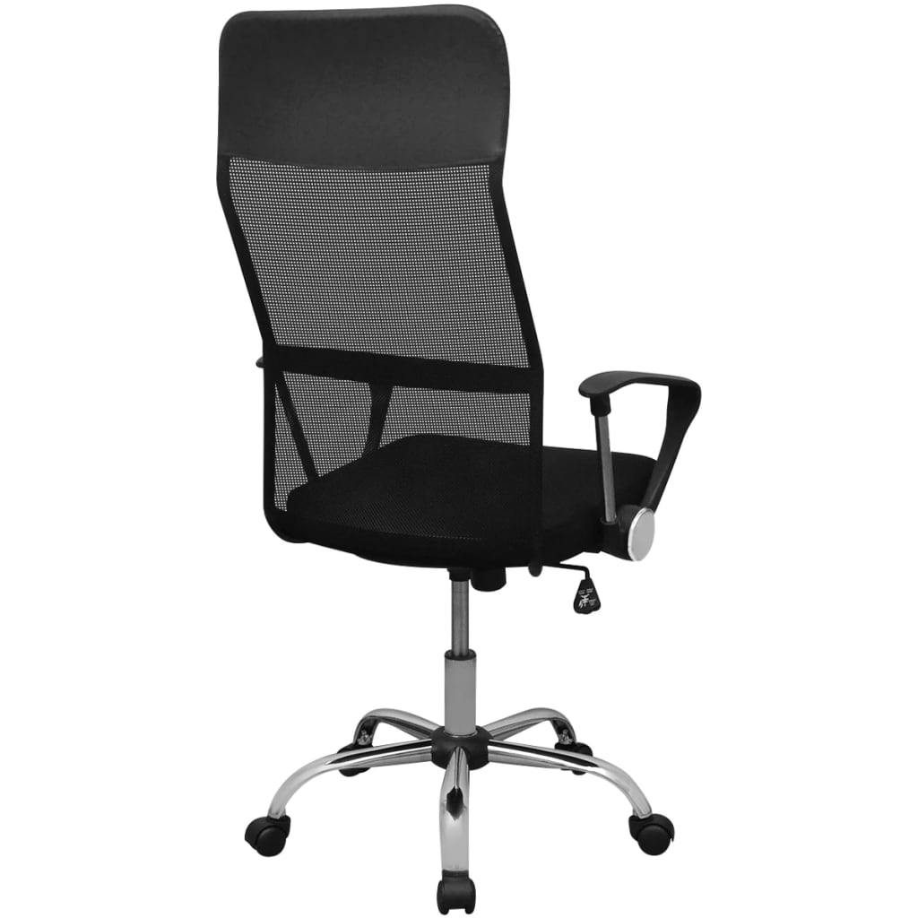 vidaXL Office Chair Half PU 24.2"x23.6" Black