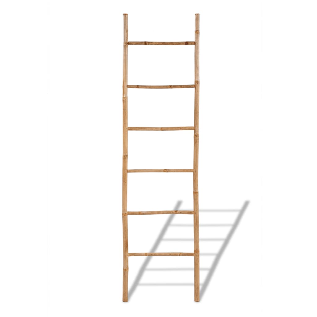 vidaXL Bamboo Towel Ladder with 6 Rungs