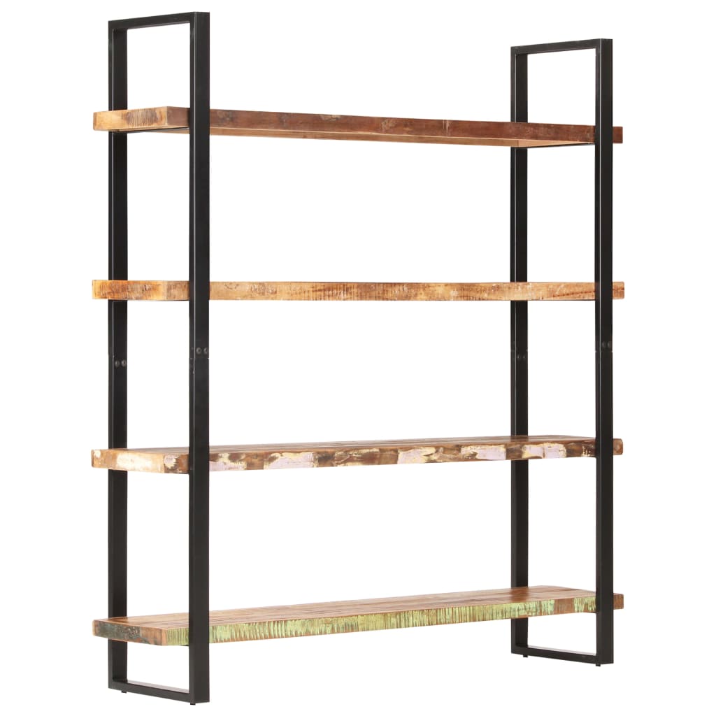 vidaXL 4-Tier Bookcase 63"x15.7"x70.9" Solid Reclaimed Wood