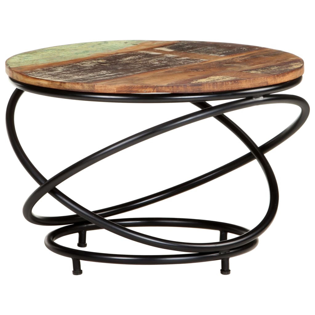 vidaXL Coffee Table 23.6"x23.6"x15.7" Solid Reclaimed Wood