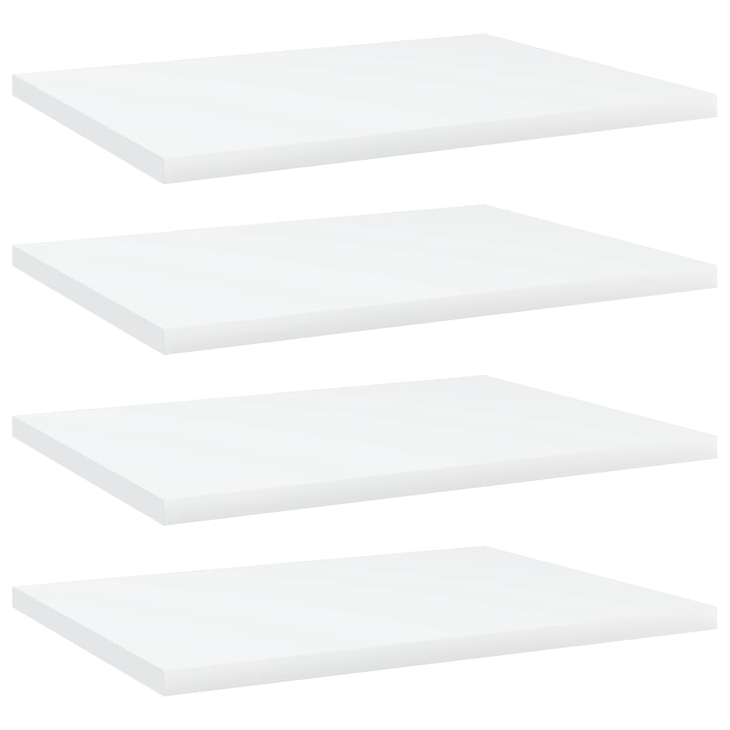 vidaXL Bookshelf Boards 4 pcs White 15.7"x11.8"x0.6" Engineered Wood