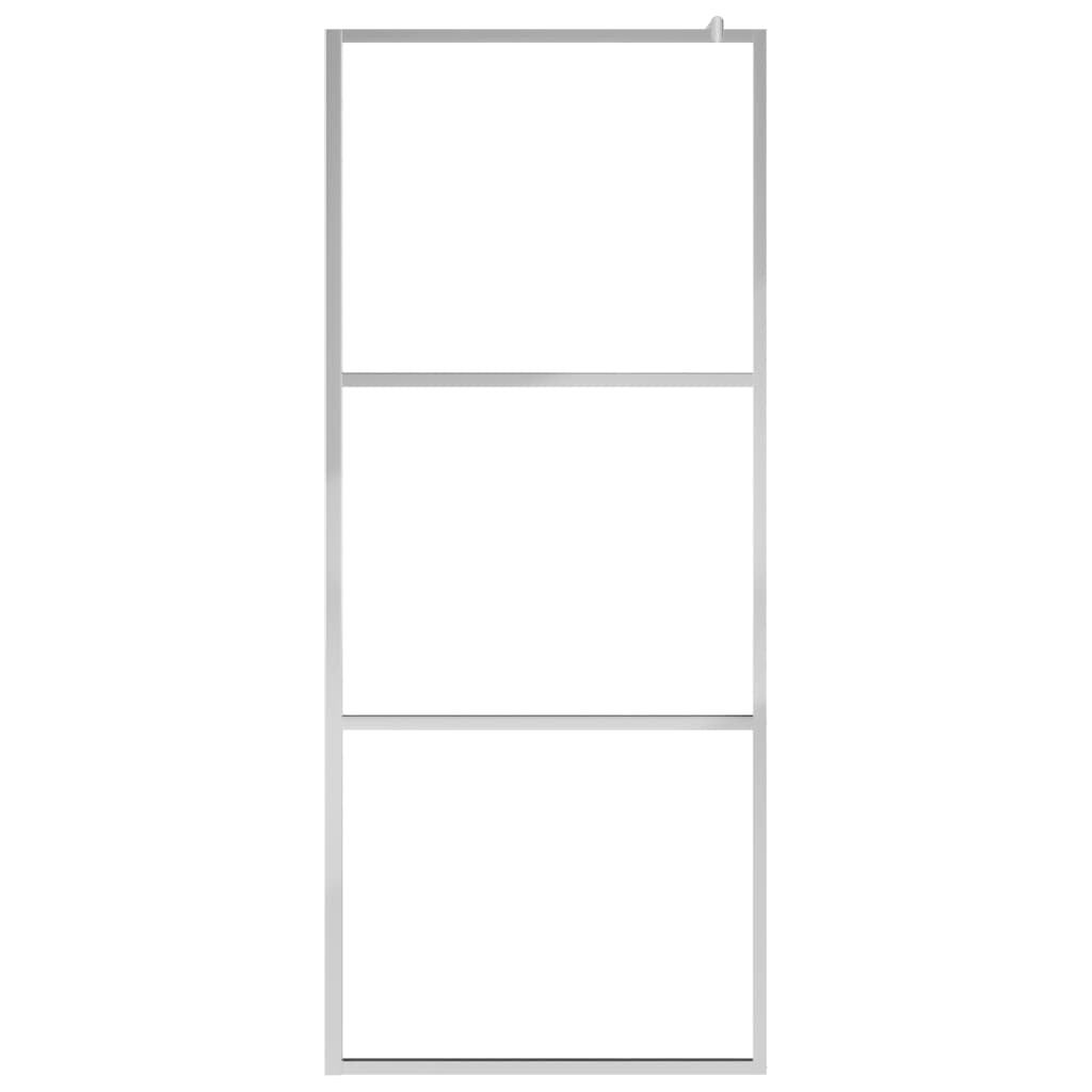 vidaXL Walk-in Shower Wall with Whole Frosted ESG Glass 35.4"x76.8"