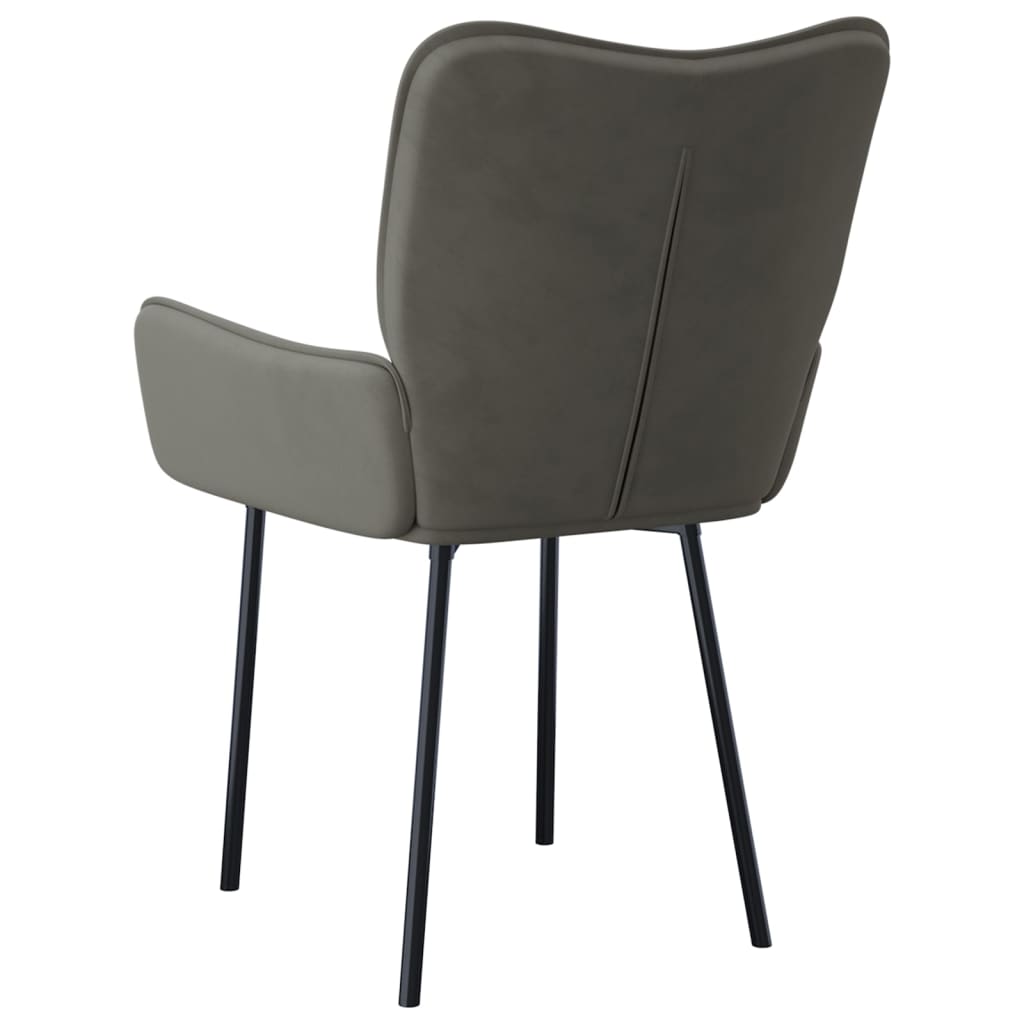 vidaXL Dining Chairs 2 pcs Dark Gray Velvet