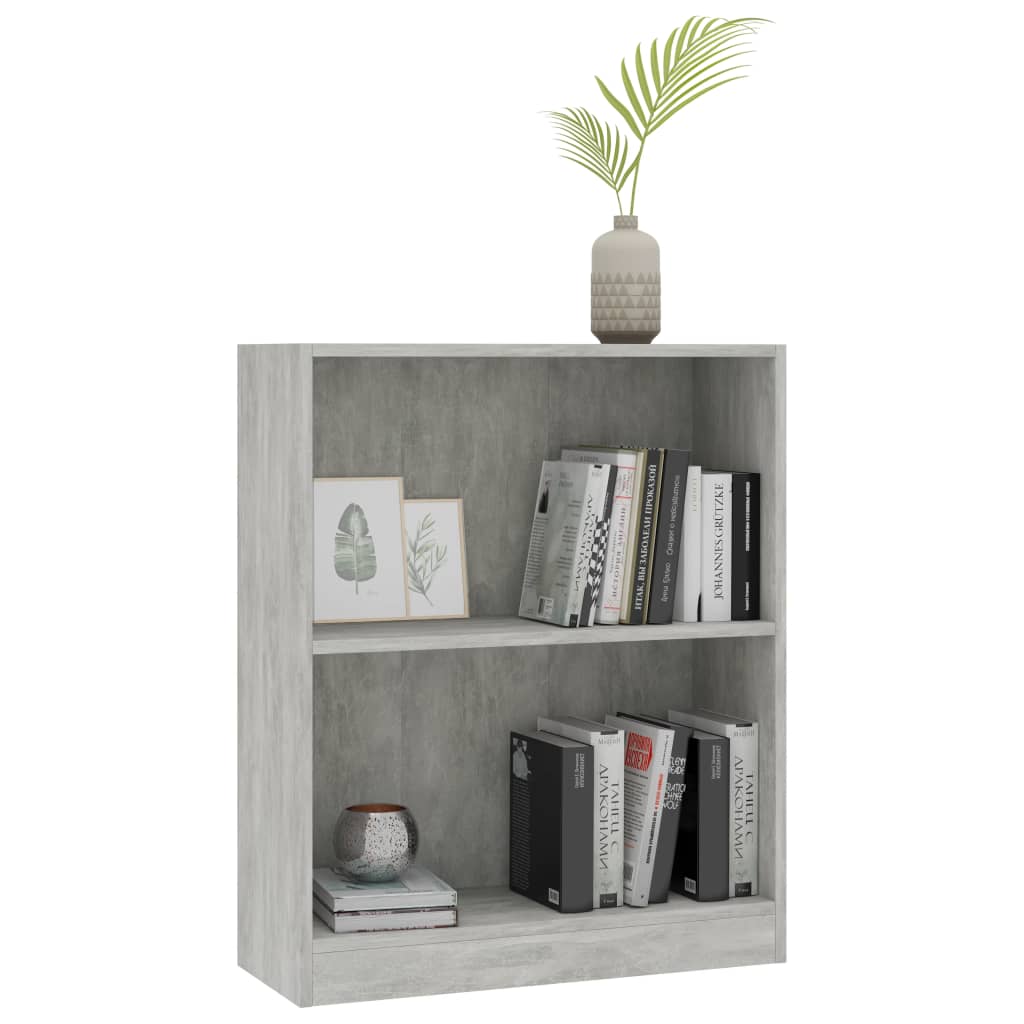 vidaXL Bookshelf Concrete Gray 23.6"x9.4"x29.9" Engineered Wood