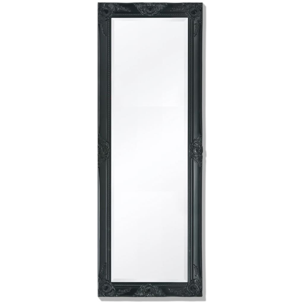 vidaXL Wall Mirror Baroque Style 55.1"x19.7" Black