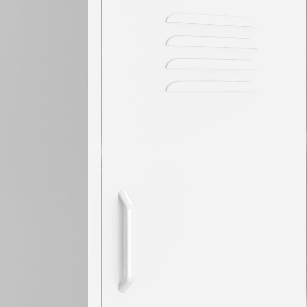 vidaXL Storage Cabinet White 16.7"x13.8"x40" Steel