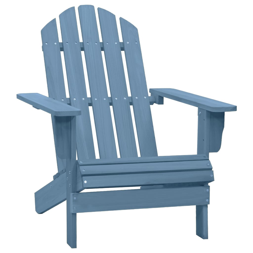 vidaXL Patio Adirondack Chair Solid Fir Wood Blue