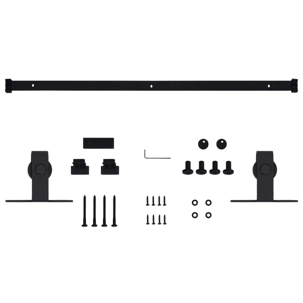 vidaXL Mini Sliding Cabinet Door Kit Carbon Steel 78.7"