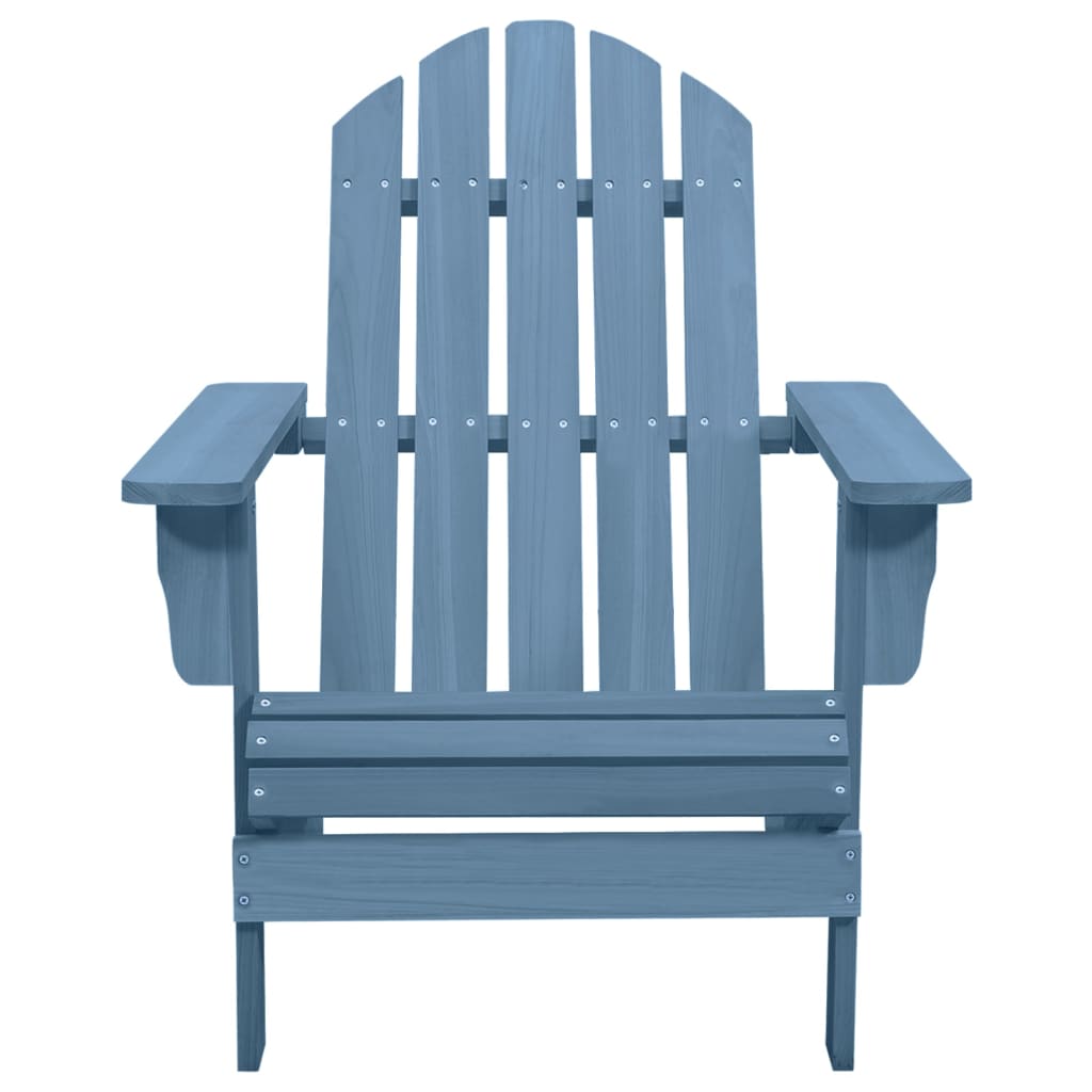 vidaXL Patio Adirondack Chair Solid Fir Wood Blue
