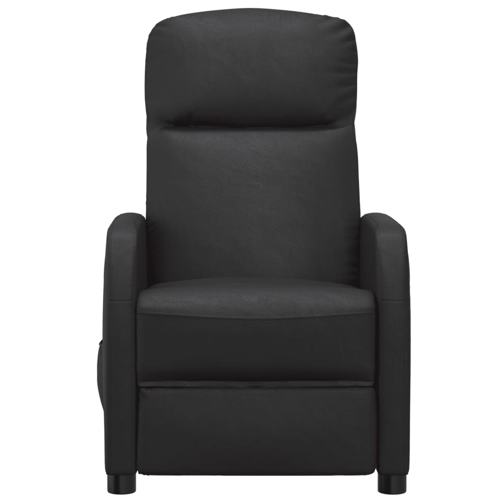 vidaXL Reclining Chair Black Faux Leather