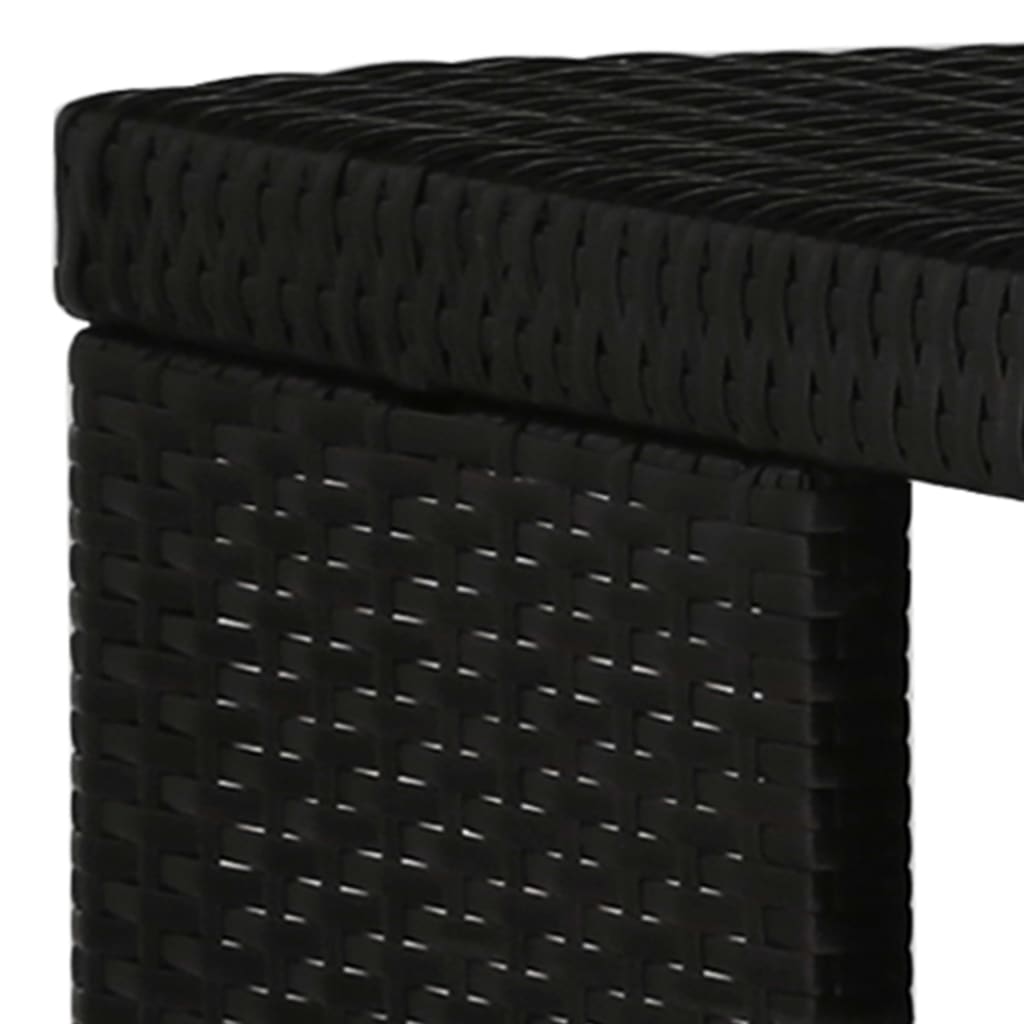 vidaXL 5 Piece Patio Bar Set with Cushions Poly Rattan Black