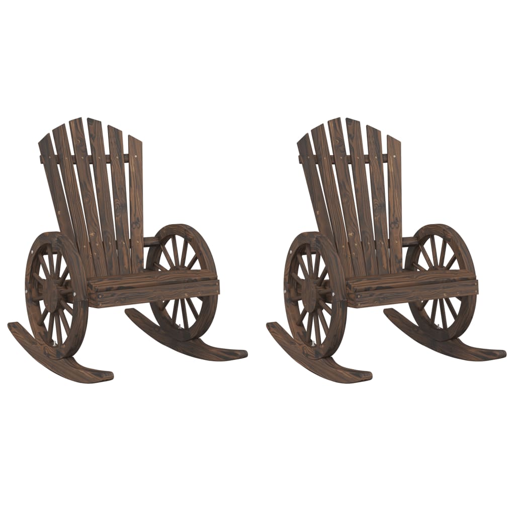 vidaXL Rocking Adirondack Chairs 2 pcs Solid Wood Fir