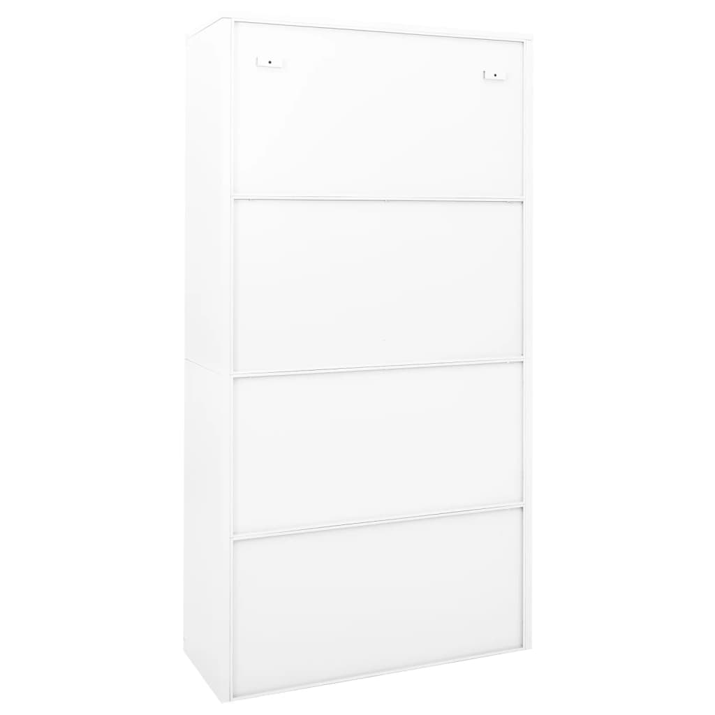 vidaXL Office Cabinet with Sliding Door White 35.4"x15.7"x70.9" Steel