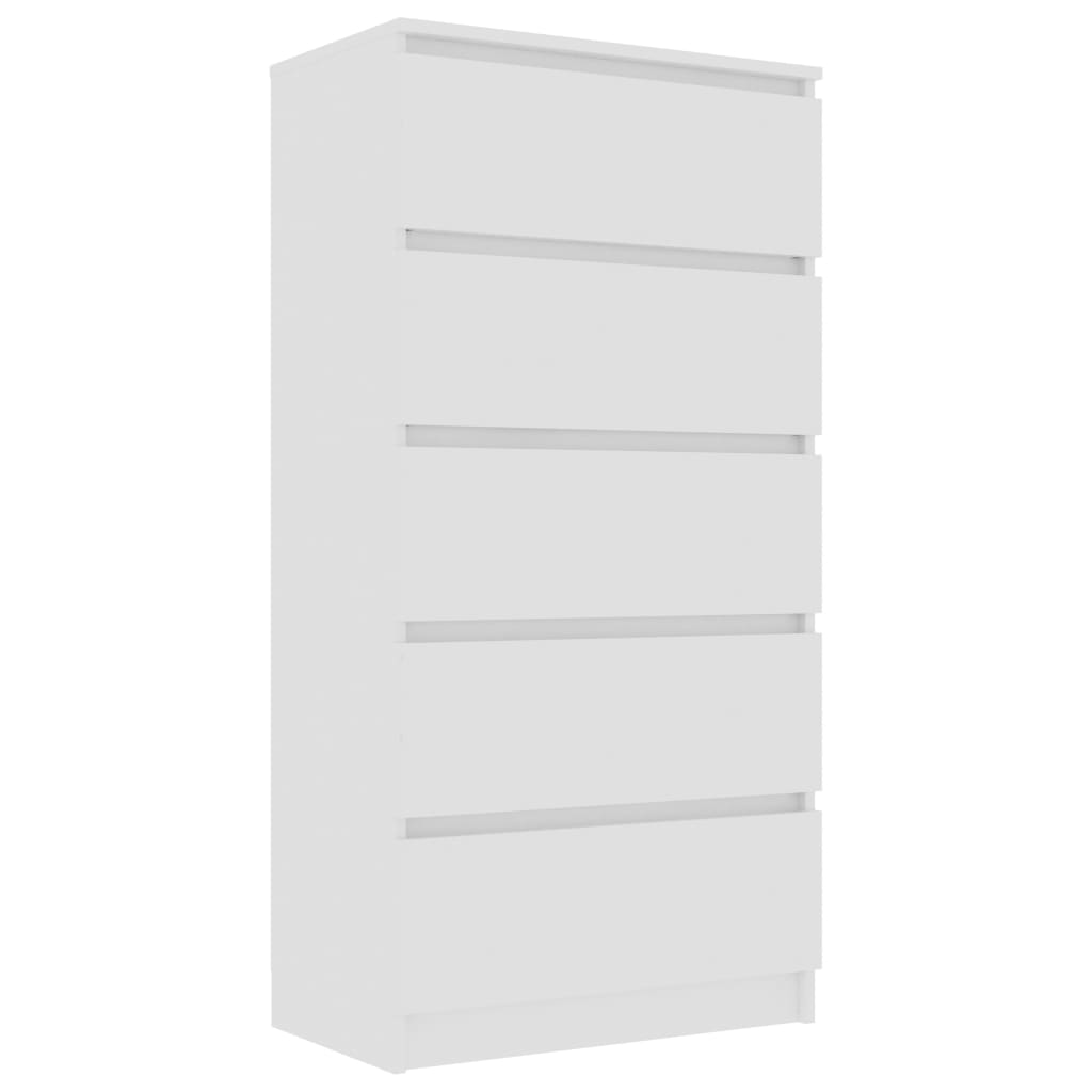 vidaXL Drawer Sideboard White 23.6"x13.8"x47.6" Engineered Wood