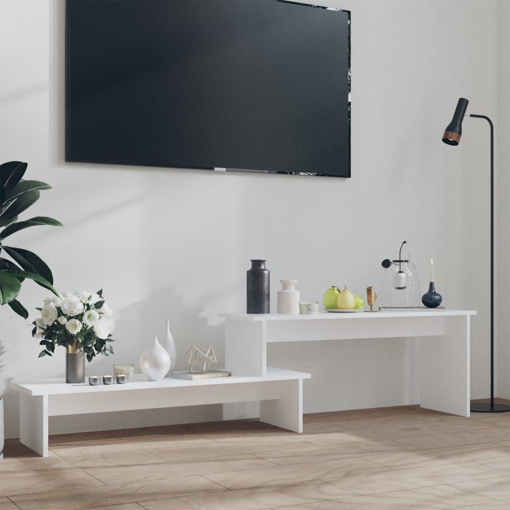 vidaXL TV Stand White 70.9"x11.8"x16.9" Engineered Wood