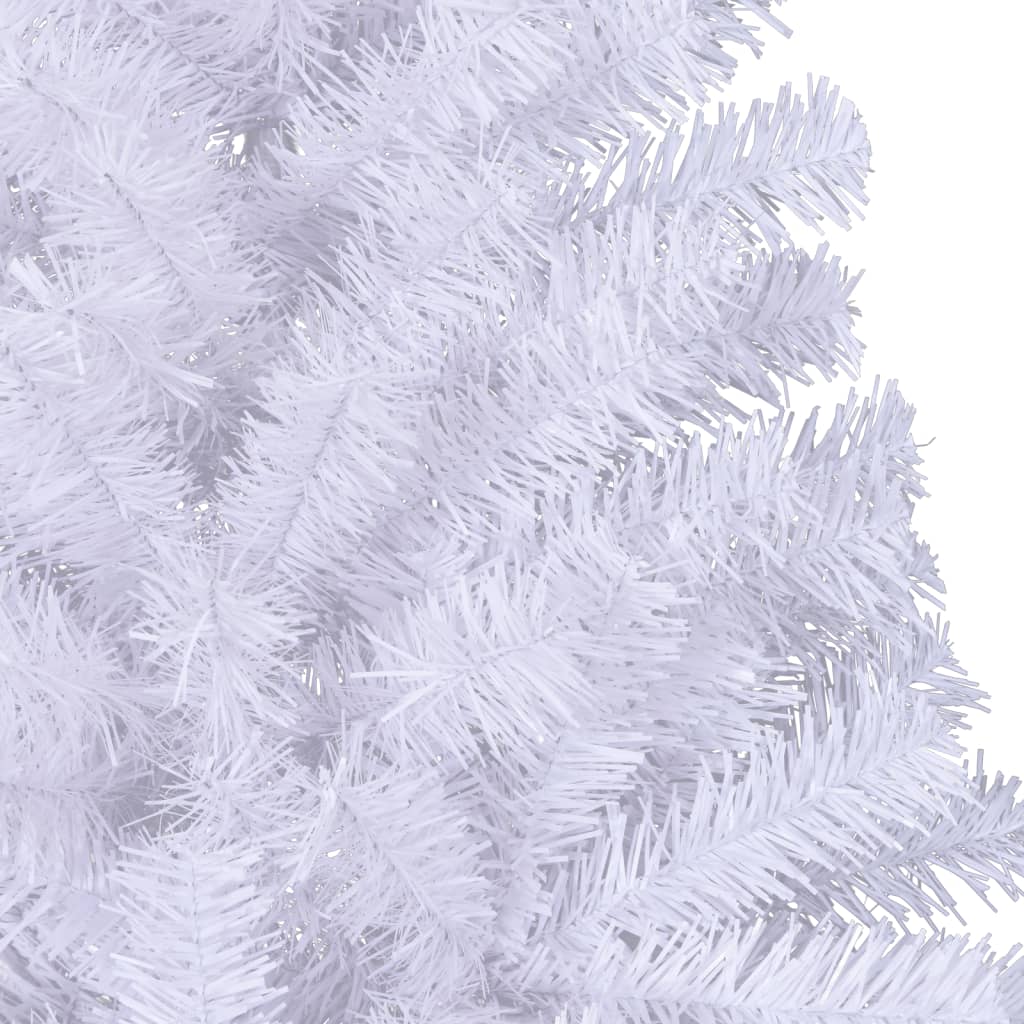 vidaXL Artificial Half Christmas Tree with Stand White 70.8" PVC