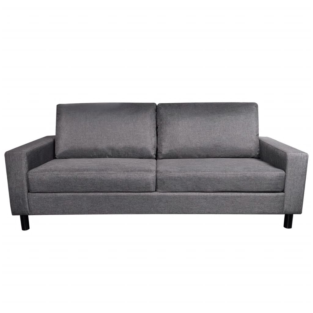 vidaXL Sofa 3-Seater Fabric Dark Gray