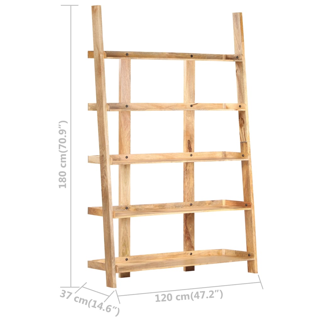 vidaXL 5-Tier Bookshelf 47.2"x14.6"x70.9" Solid Mango Wood