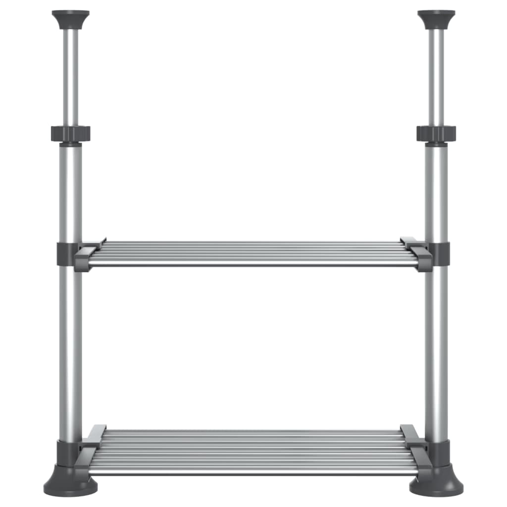 vidaXL Kitchen Shelf 19.7"x9.8"x(19.7"-27.6") Aluminum