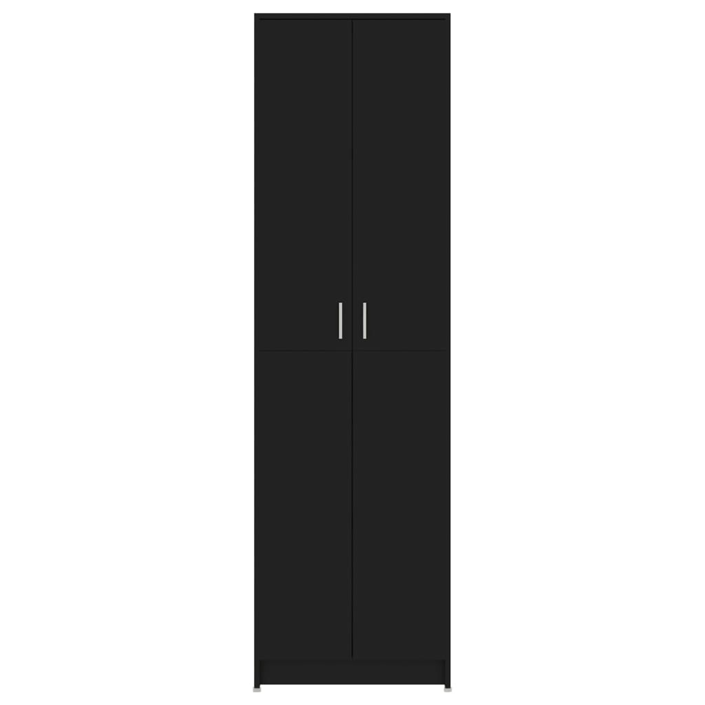 vidaXL Hallway Wardrobe Black 21.65"x9.84"x74.41" Chipboard