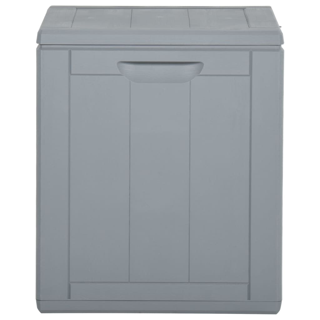 vidaXL Patio Storage Box 23.8 gal Gray PP Rattan