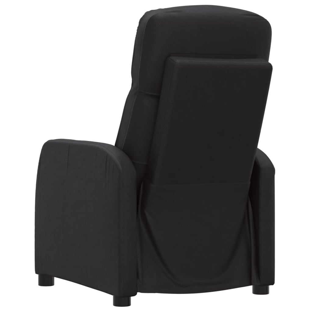 vidaXL Reclining Chair Black Faux Leather