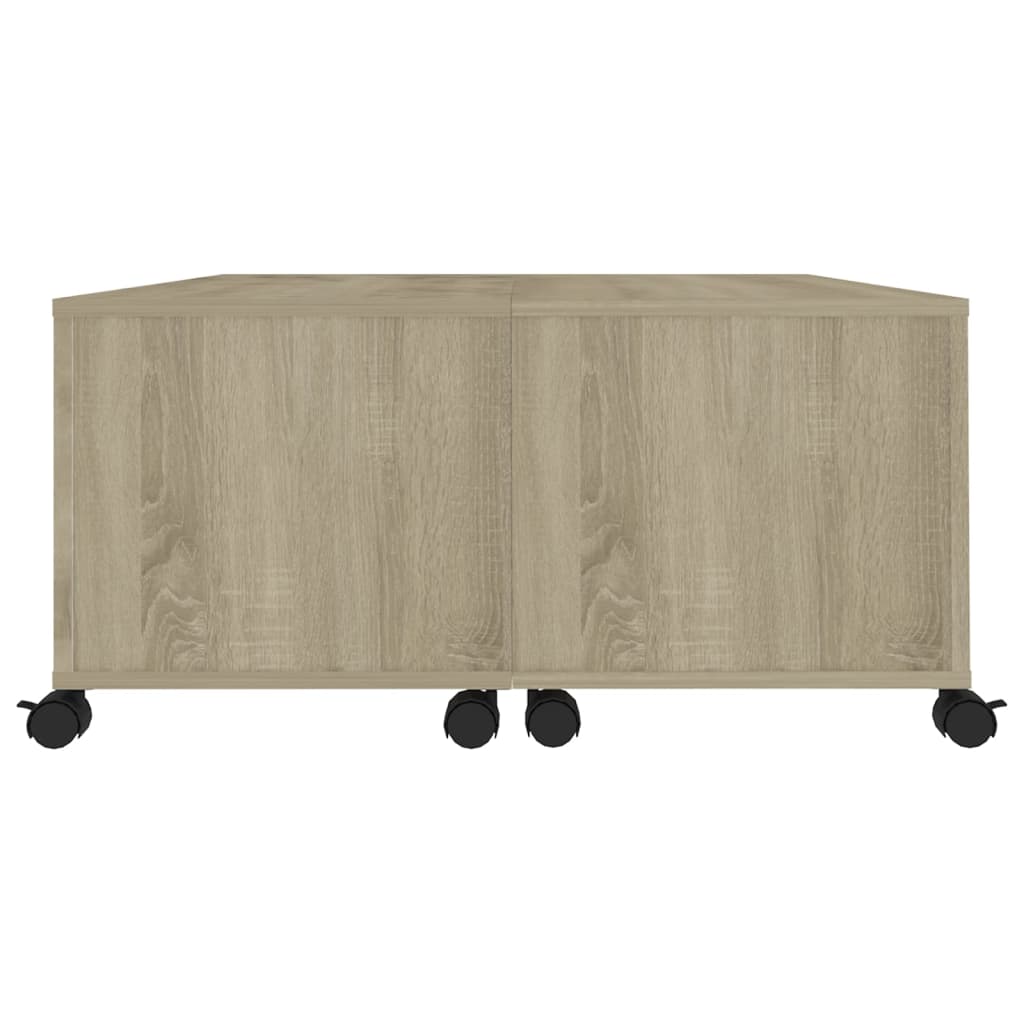 vidaXL Coffee Table Sonoma Oak 29.5"x29.5"x15" Engineered Wood