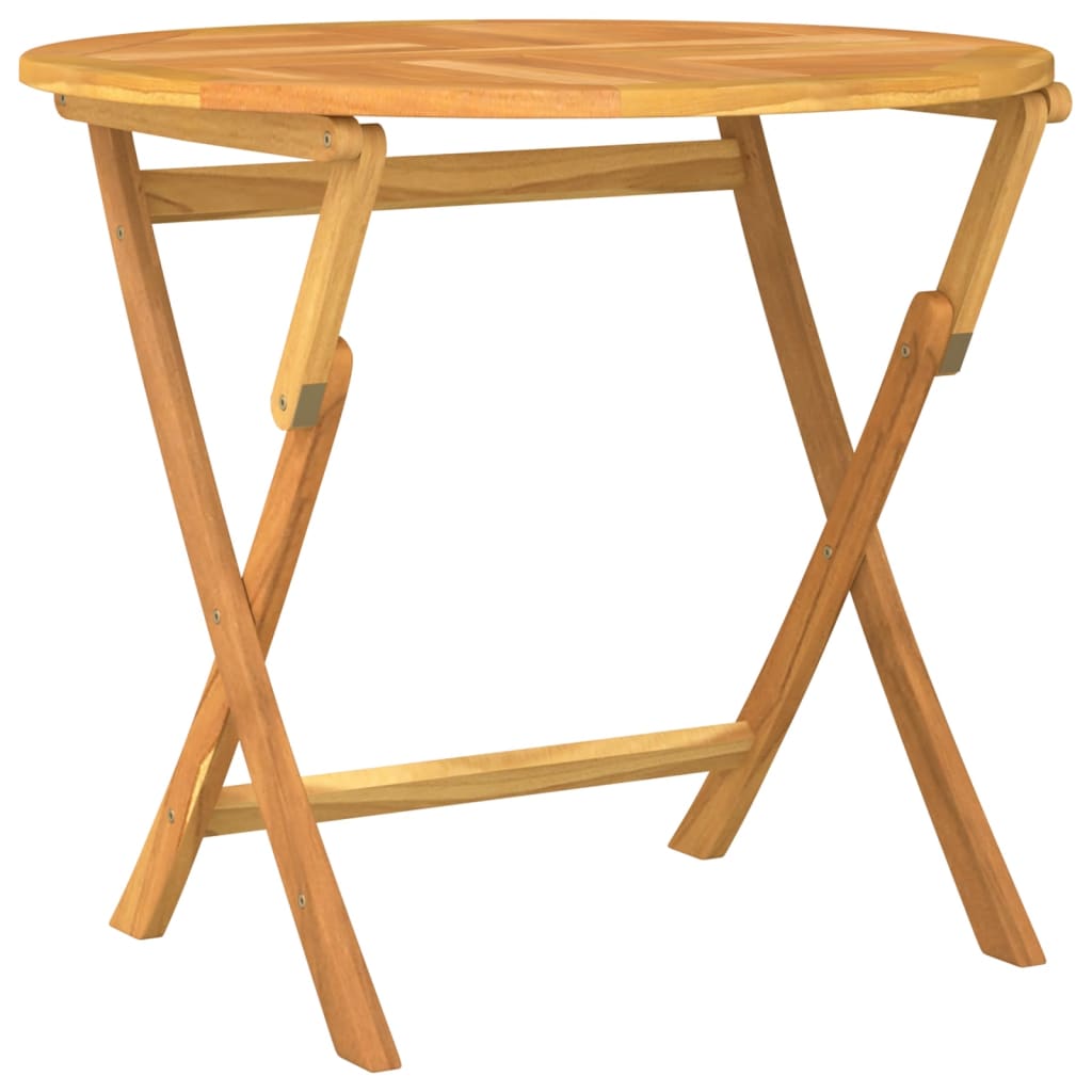 vidaXL Folding Patio Table 33.5"x30" Solid Teak Wood