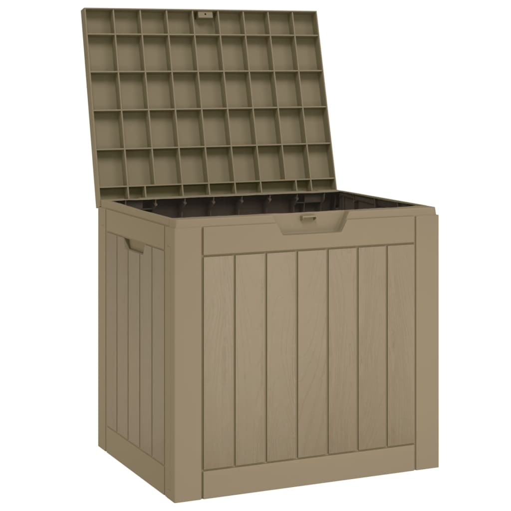 vidaXL Patio Storage Box Gray 21.9"x16.9"x20.9" Polypropylene