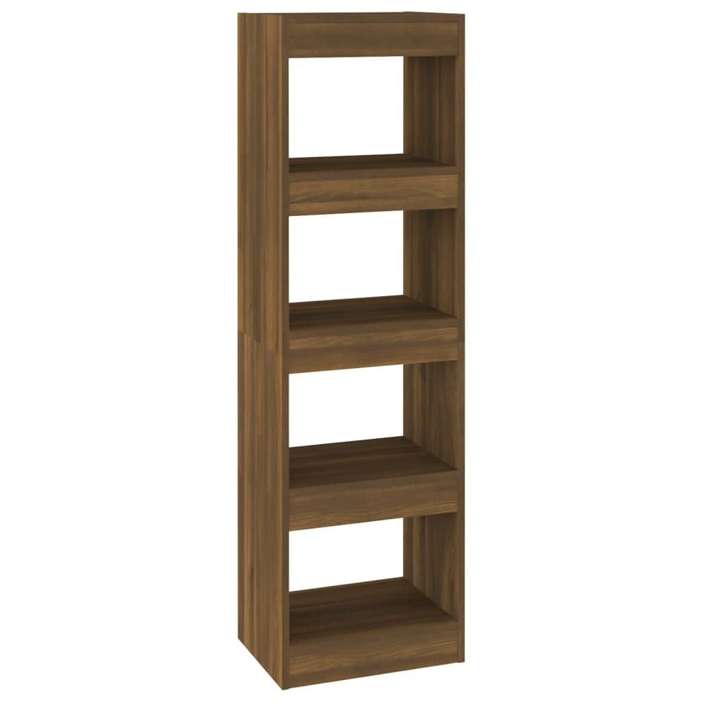 vidaXL Book Cabinet/Room Divider Brown Oak 15.7"x11.8"x53.1"