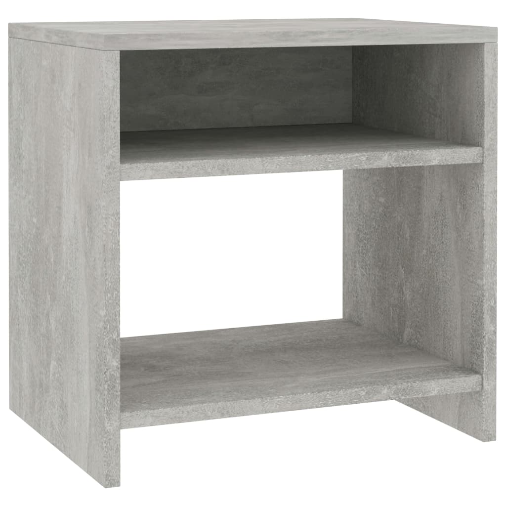 vidaXL Bedside Cabinet Concrete Gray 15.7"x11.8"x15.7" Engineered Wood