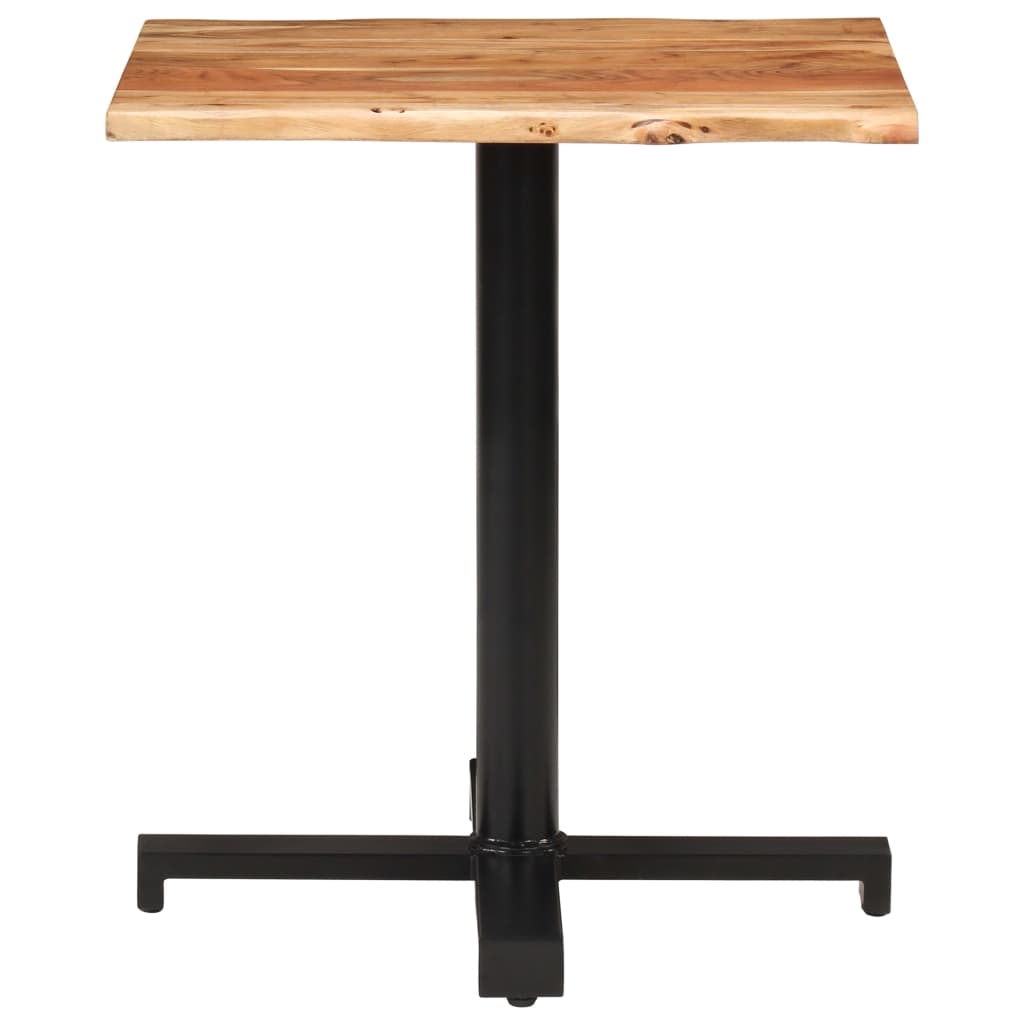 vidaXL Bistro Table with Live Edges 27.6"x27.6"x29.5" Solid Acacia Wood