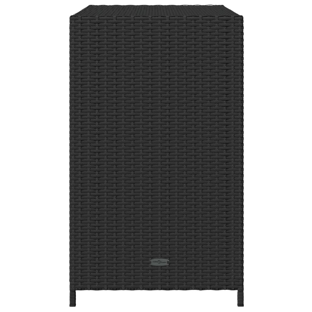 vidaXL Patio Storage Cabinet Black 32.7"x17.7"x29.9" Poly Rattan