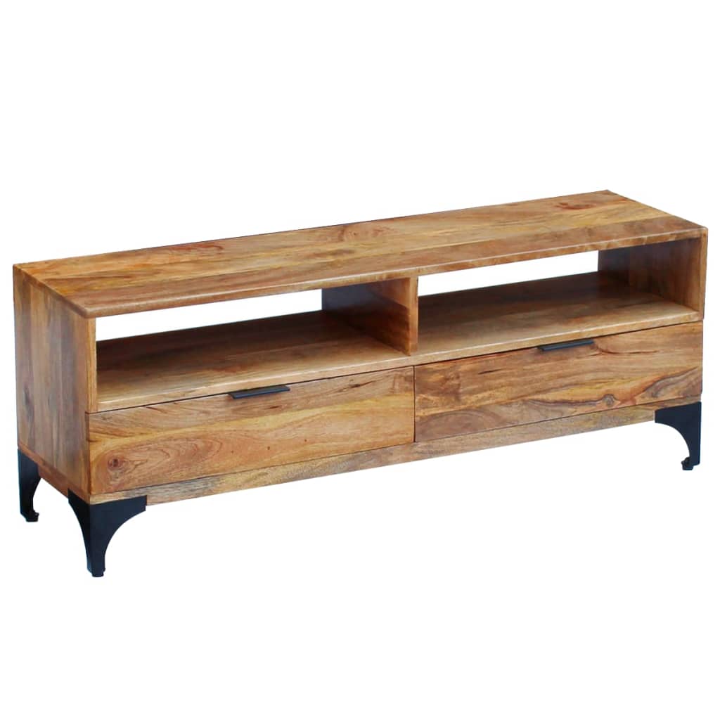 vidaXL TV Stand Mango Wood 47.2"x13.8"x17.7"