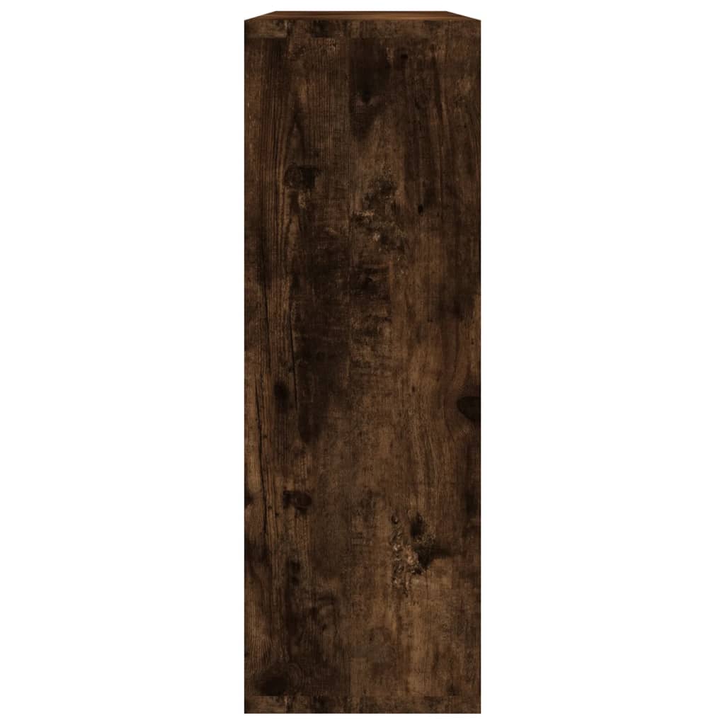vidaXL Wall Shelf Smoked Oak 40.9"x7.9"x23" Engineered Wood
