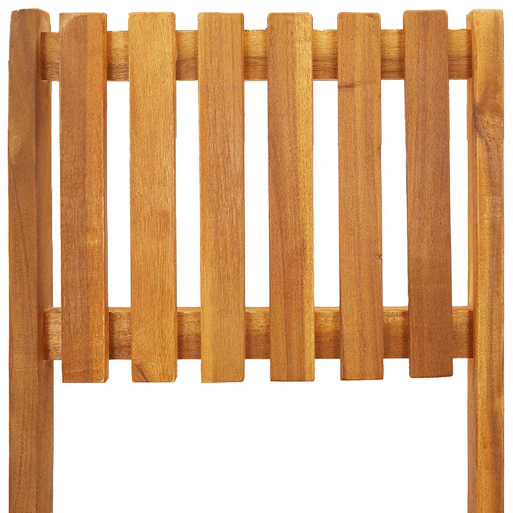 vidaXL Folding Patio Bar Stools 2 pcs Solid Wood Acacia