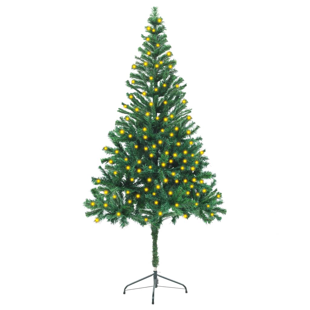 vidaXL Artificial Christmas Tree with LEDs&Stand 70.9" 564 Branches